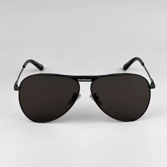 Balenciaga BB0244S 001 BRAND NEW Sunglasses Gray Pilot Unisex BB 0244S
